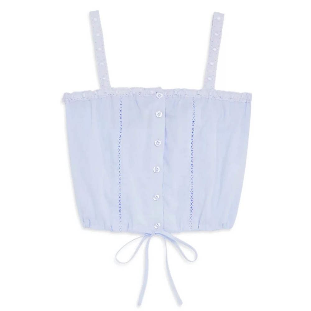Katie J NYC Willow Tween Lace Top Baby Blue NEW Size Large 12